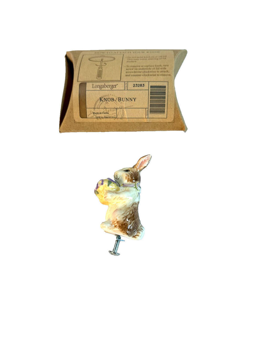 Longaberger Knob Bunny #23283 Easter Spring